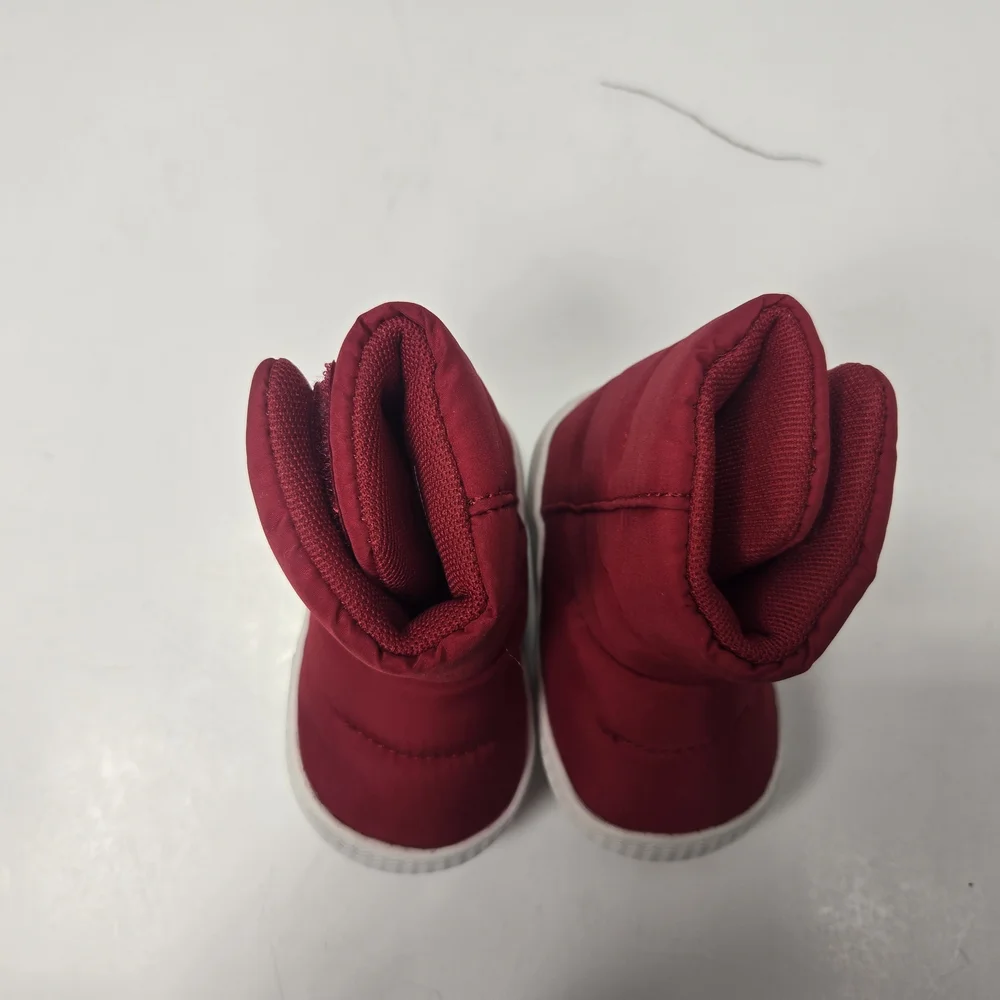 Native Chamonix Baby Red & White Snow Ankle Boots Booties Size Baby 1 B1